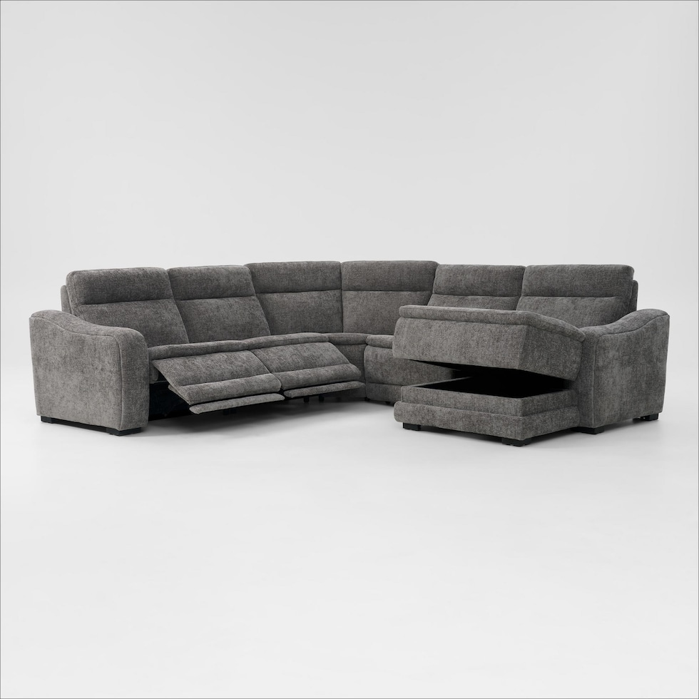 majestic gray sectional   
