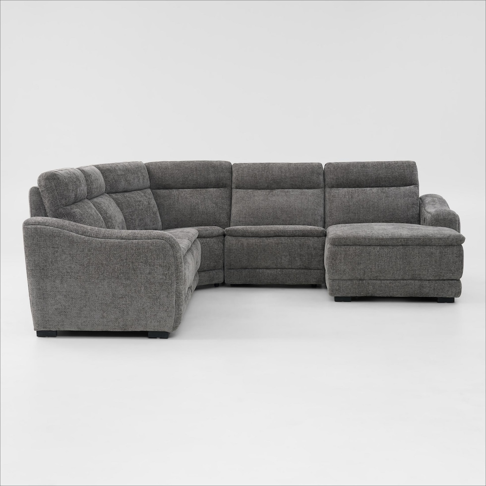 majestic gray sectional   