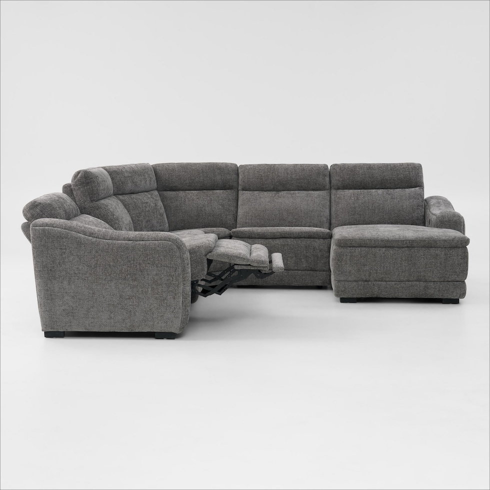 majestic gray sectional   