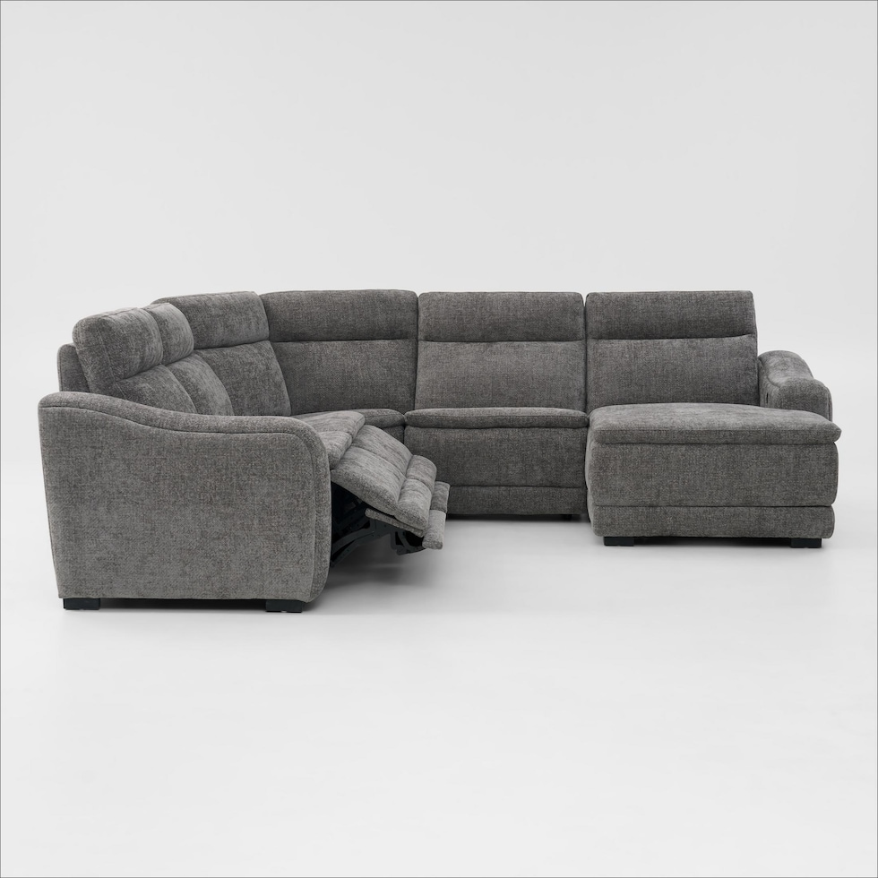 majestic gray sectional   