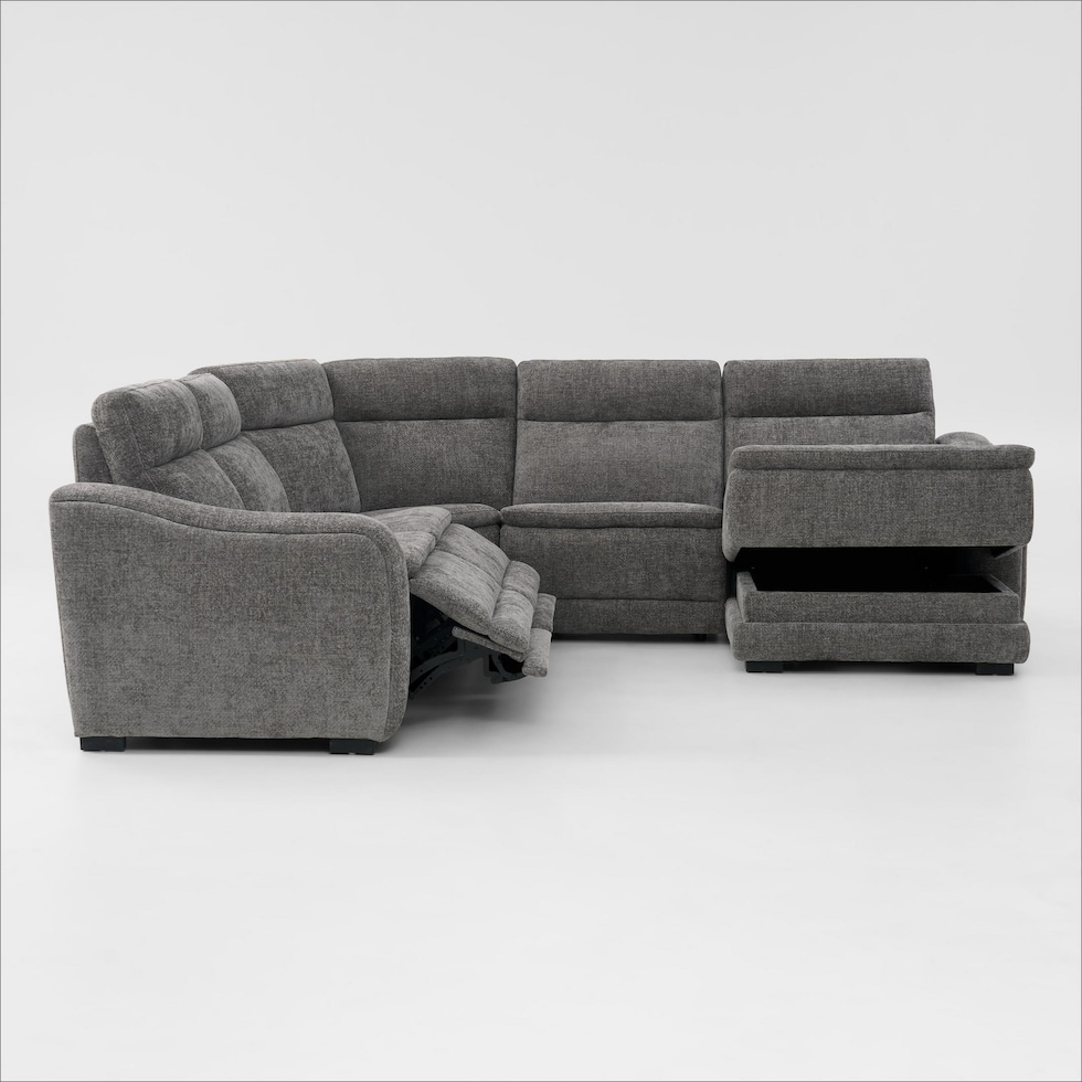 majestic gray sectional   
