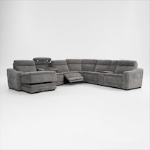 majestic gray sectional   