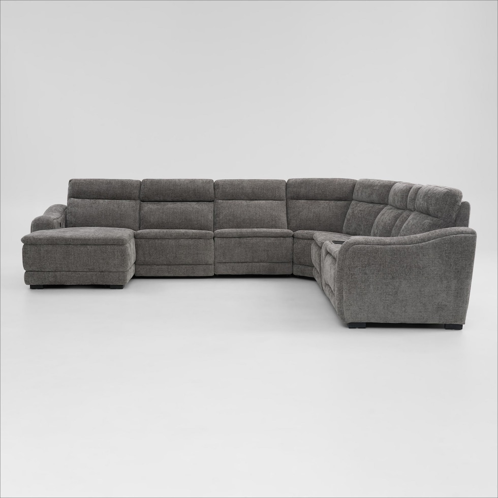 majestic gray sectional   