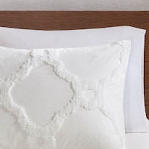 makayla white king california king bedding set   