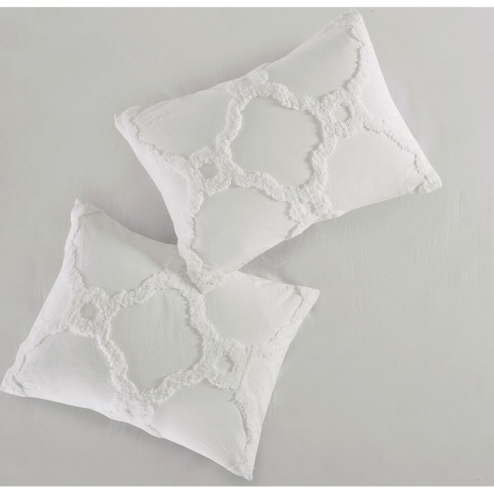 makayla white king california king bedding set   