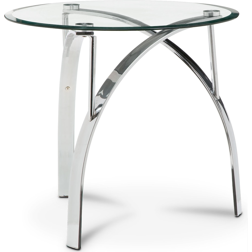 mako silver end table   