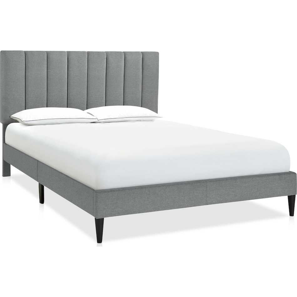 malia gray king bed   
