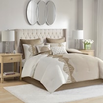 malia light brown queen bedding set   