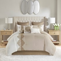 malia light brown queen bedding set   