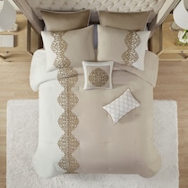 malia light brown queen bedding set   