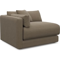 malibu dark brown left arm facing chair   