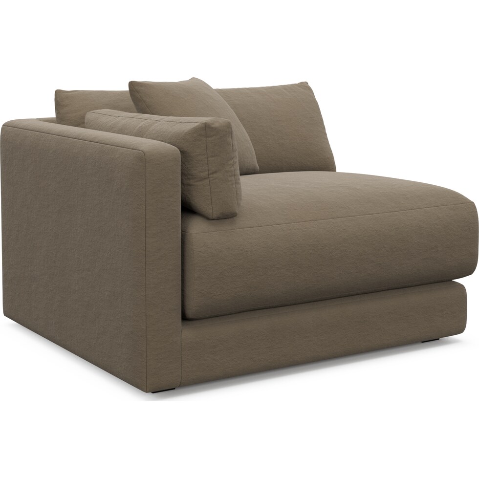 malibu dark brown left arm facing chair   
