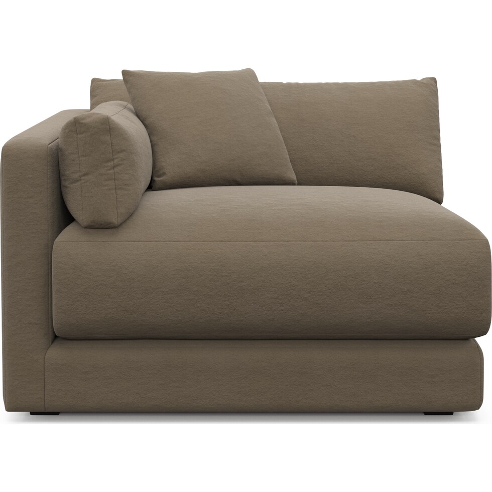 malibu dark brown left arm facing chair   