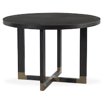 malibu dark brown round dining table   