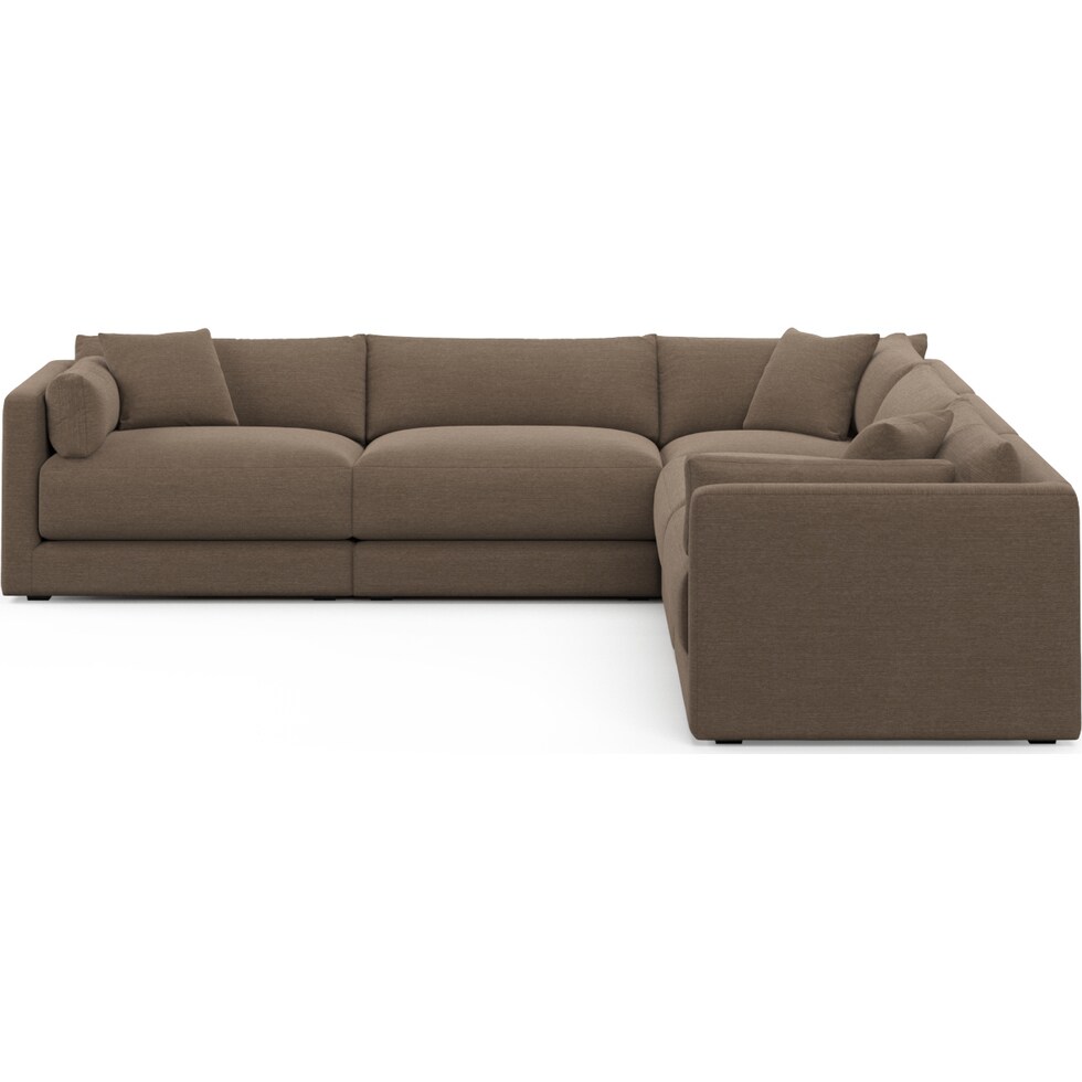 malibu dark brown sectional   