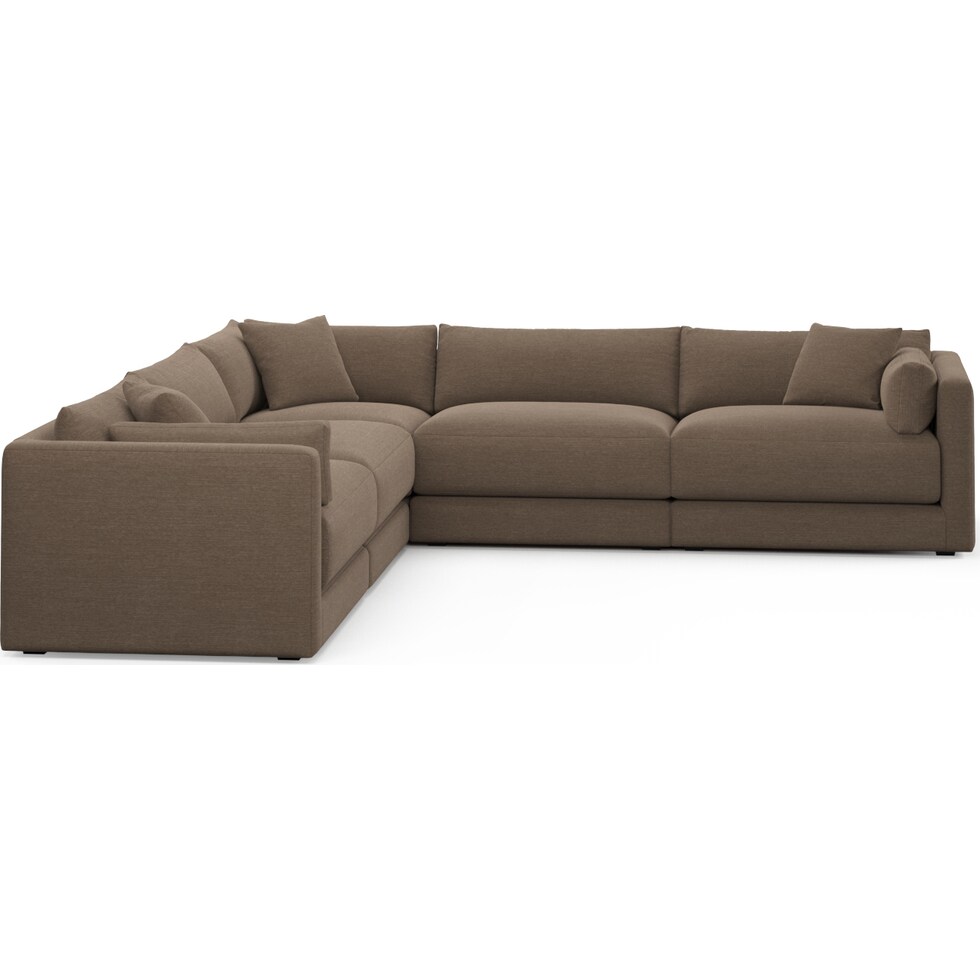 malibu dark brown sectional   
