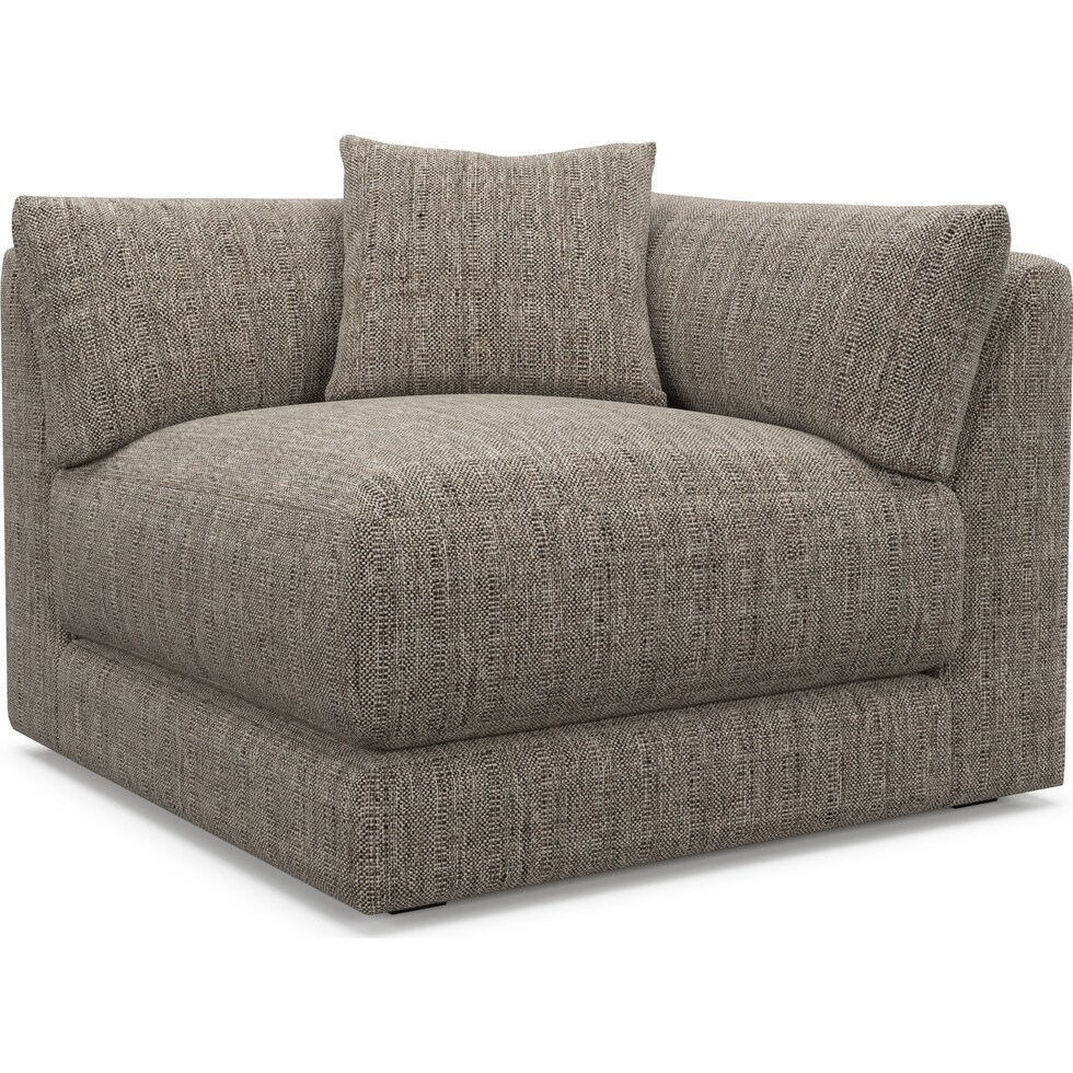 malibu gray corner chair   