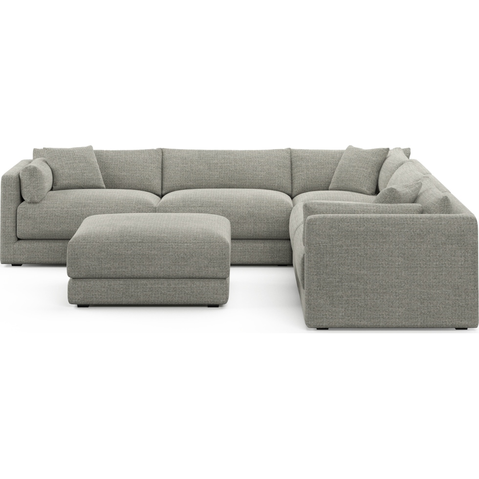 malibu gray sectional   
