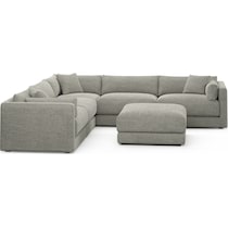 malibu gray sectional   