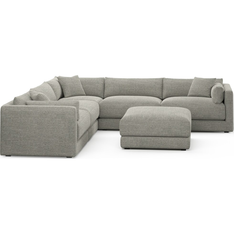 malibu gray sectional   