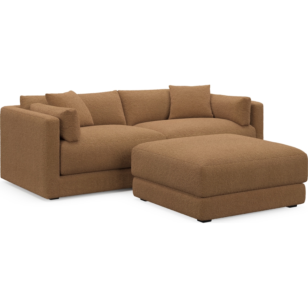 malibu light brown sectional   