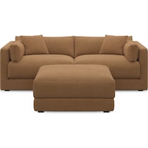malibu light brown sectional   