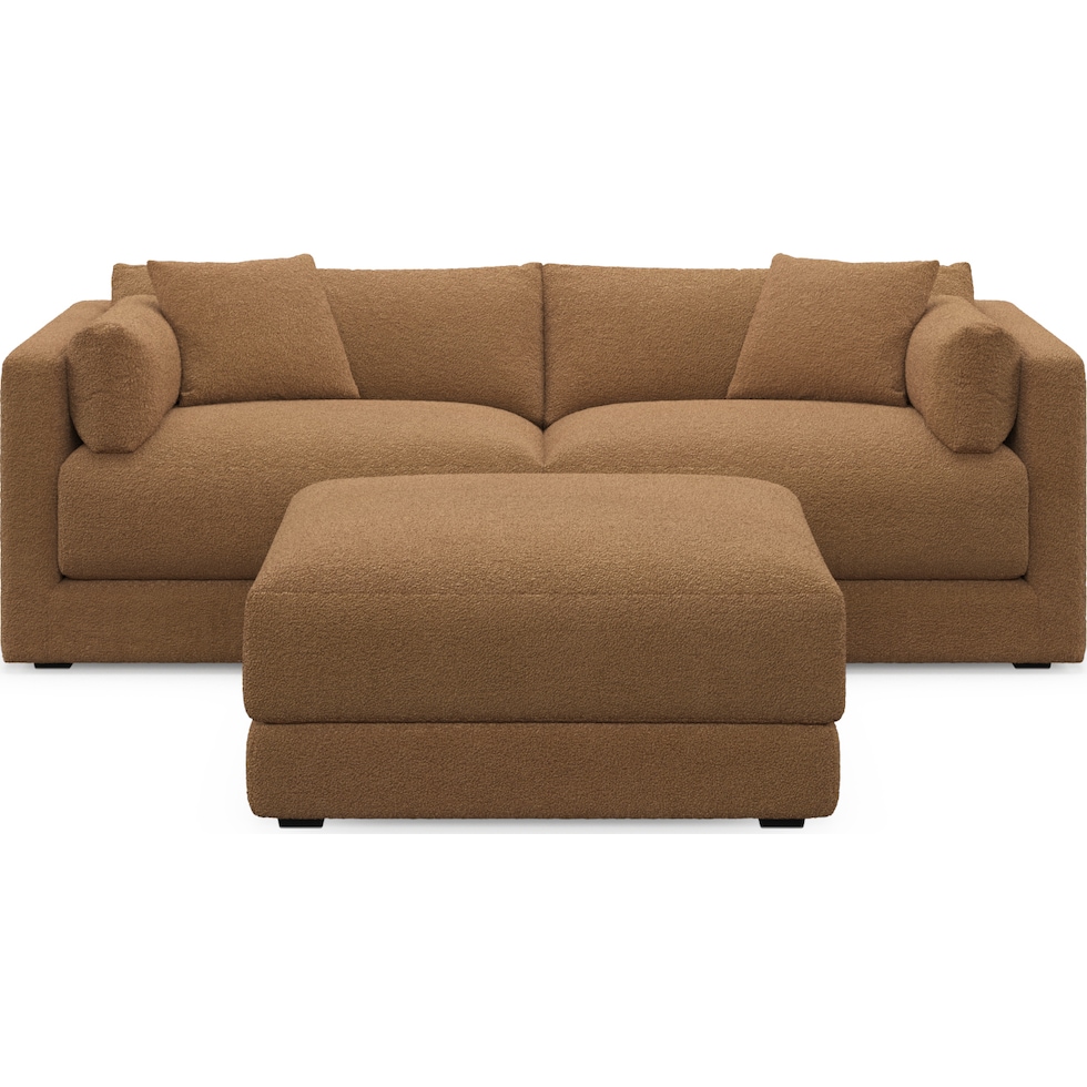 malibu light brown sectional   
