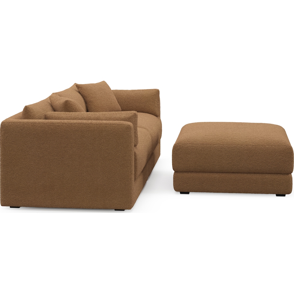 malibu light brown sectional   