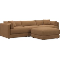malibu light brown sectional   