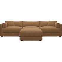 malibu light brown sectional   