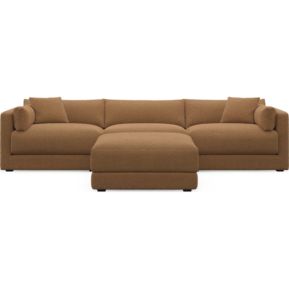 malibu light brown sectional   