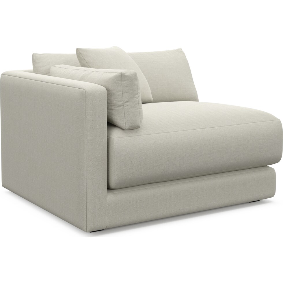 malibu white left arm facing chair   