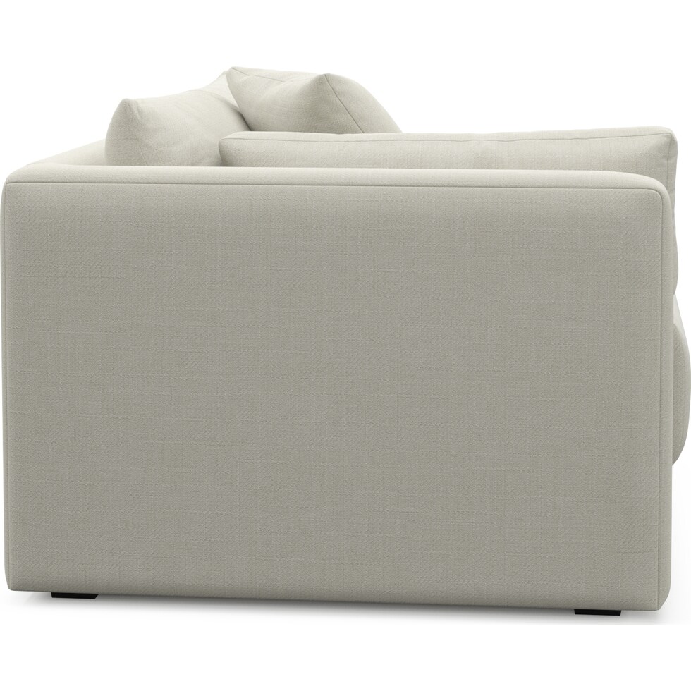 malibu white left arm facing chair   