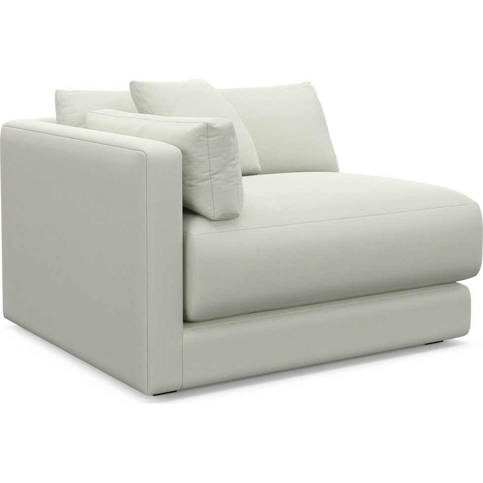 malibu white left arm facing chair   