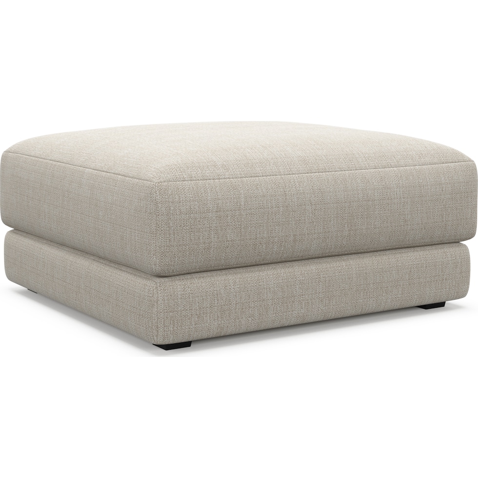 malibu white ottoman   