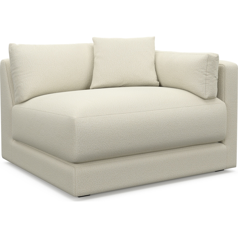 malibu white right arm facing chair   