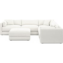 malibu white sectional   