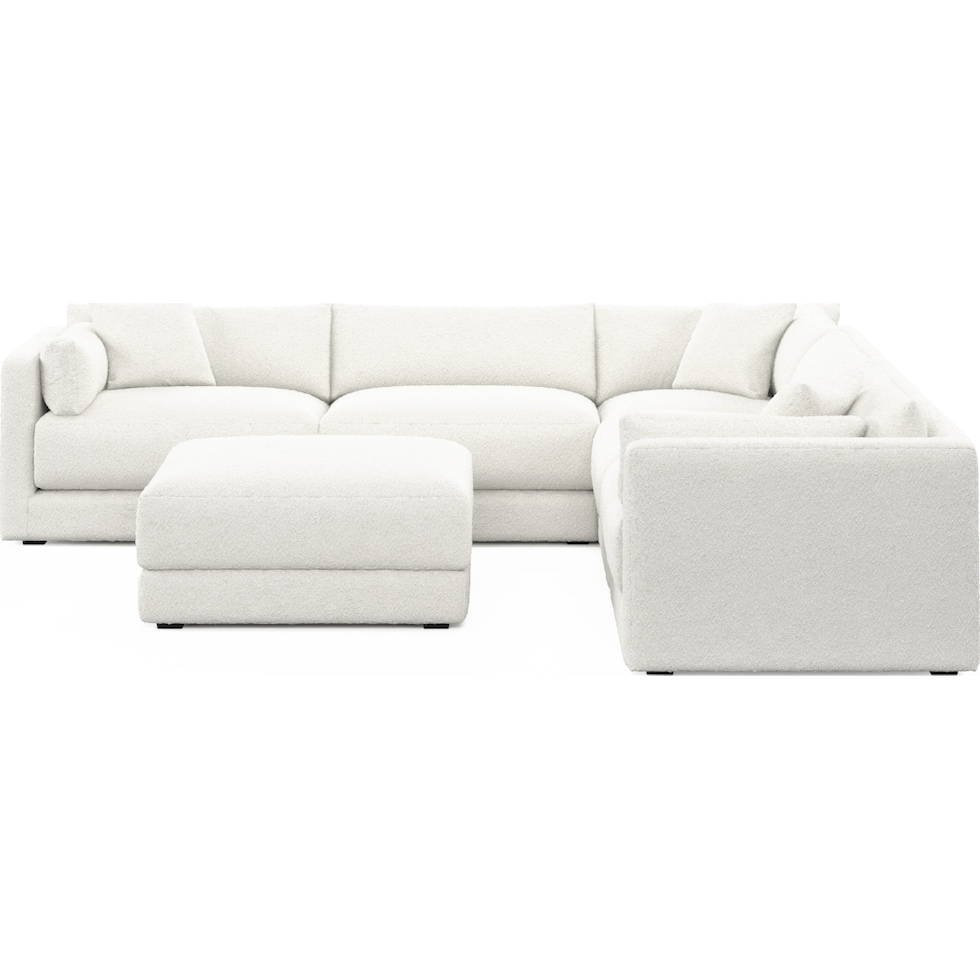 malibu white sectional   