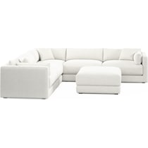 malibu white sectional   