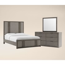 malone gray  pc queen bedroom   