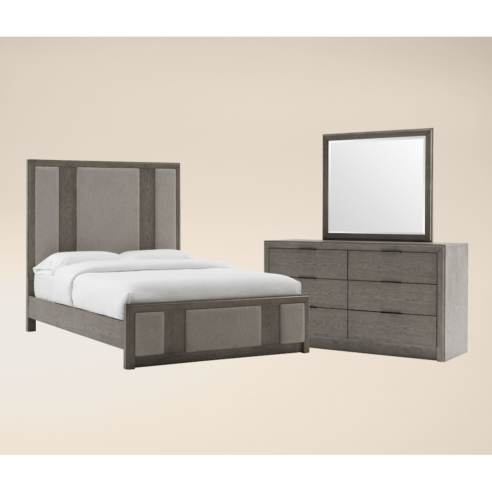 malone gray  pc queen bedroom   