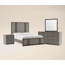 malone gray  pc queen bedroom   