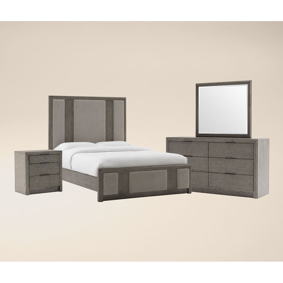 malone gray  pc queen bedroom   