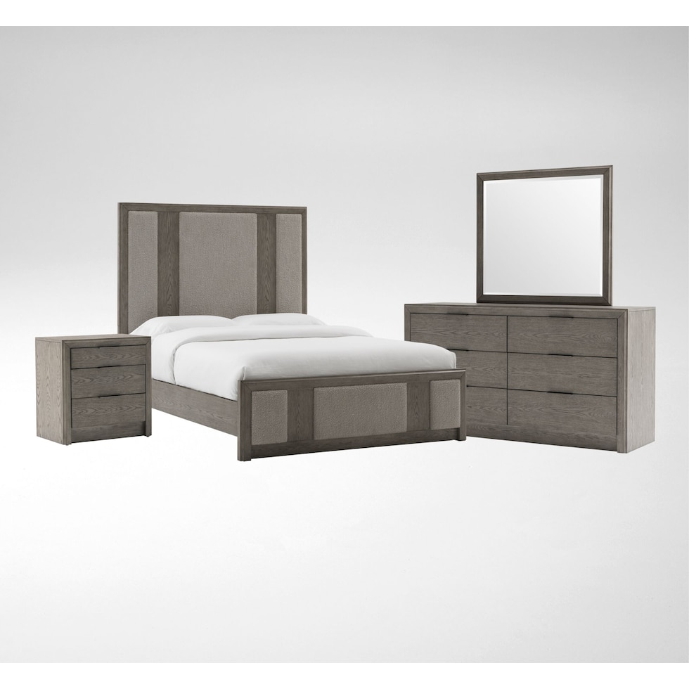 malone gray  pc queen bedroom   