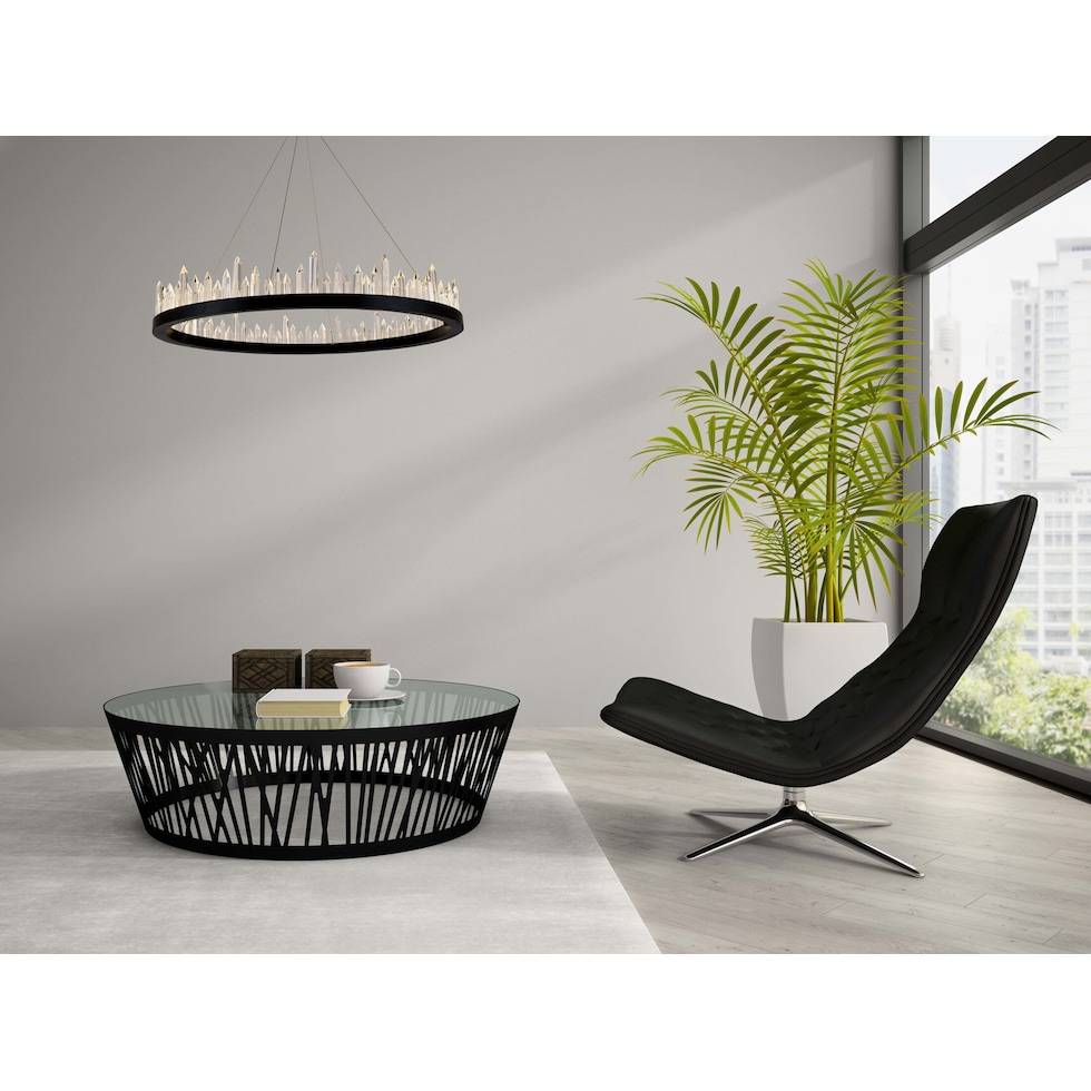 malta black chandelier   