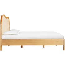 malta light brown king bed   