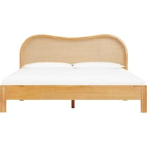 malta light brown king bed   