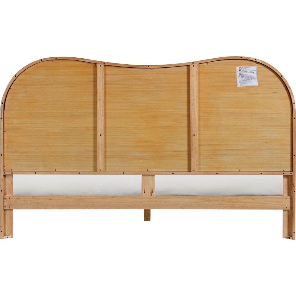 malta light brown king bed   