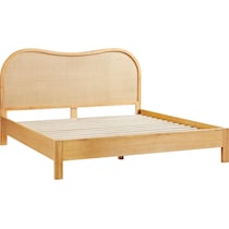 malta light brown king bed   