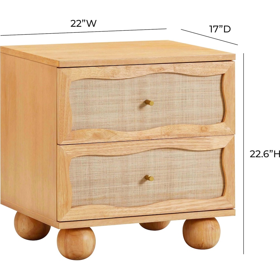 malta light brown nightstand   
